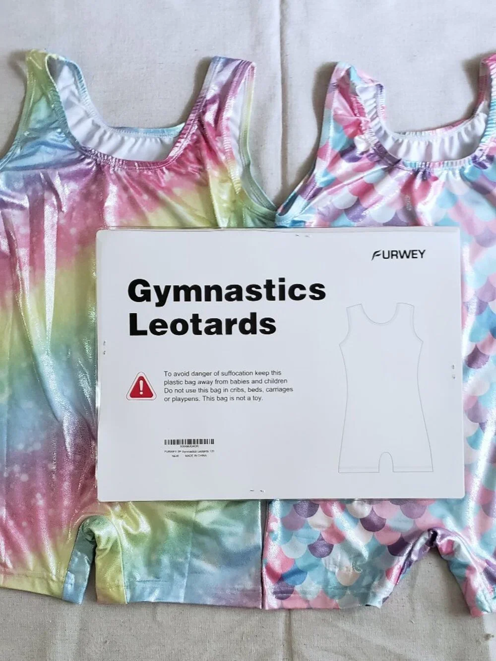 Leotards for Girls Gymnastics Size 6-7 Years Rainbow Pink Purple Gym Dancewear